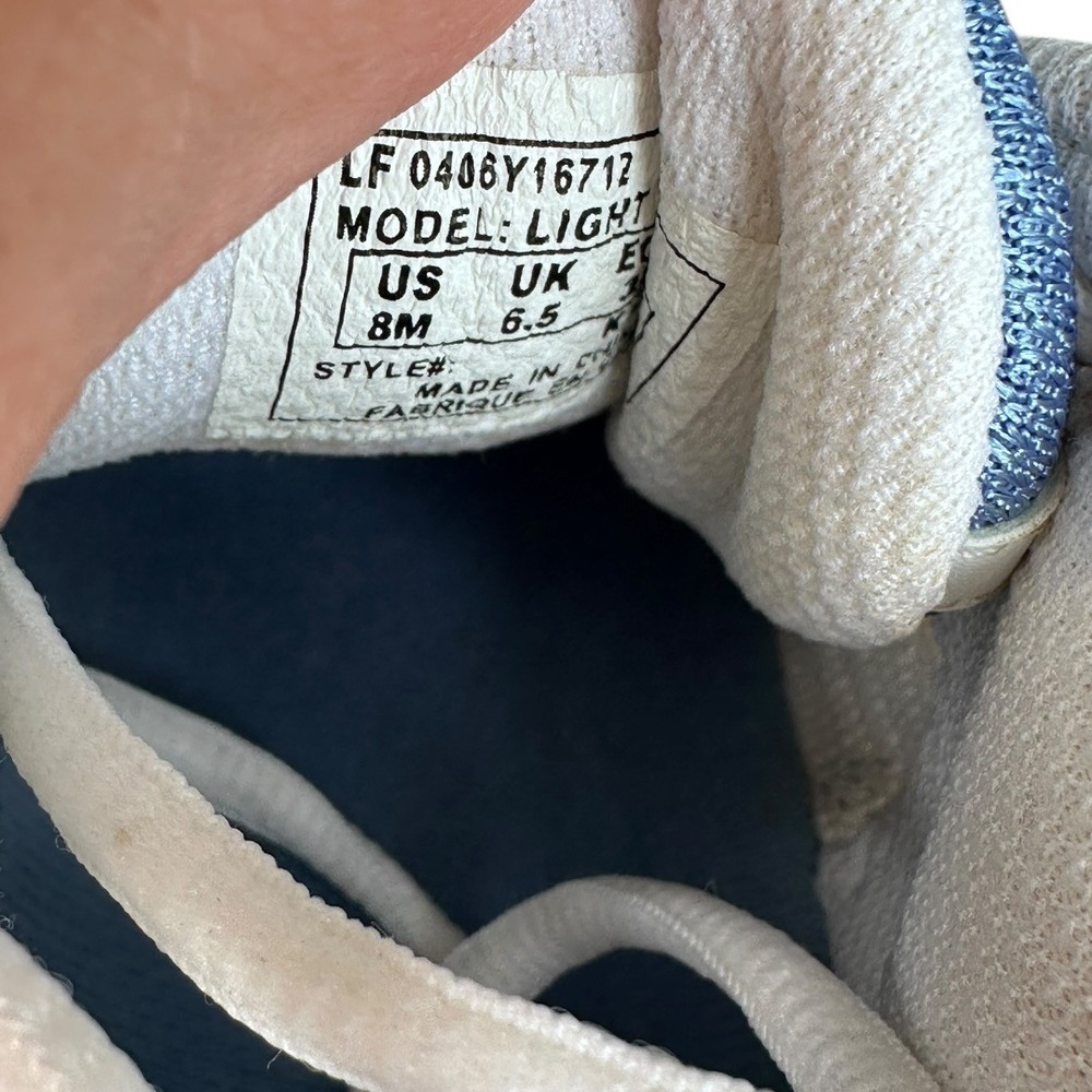 Ryka Light Sneakers Womens 8M White Blue 0406Y16712 Good Chunky Walking Shoes - Picture 5 of 13